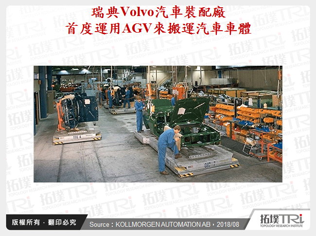 瑞典Volvo汽車裝配廠首度運用AGV來搬運汽車車體