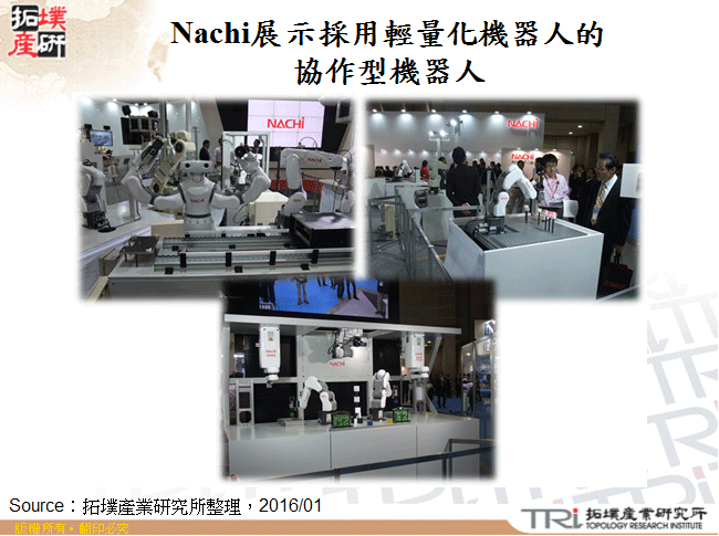 Nachi展示採用輕量化機器人的協作型機器人