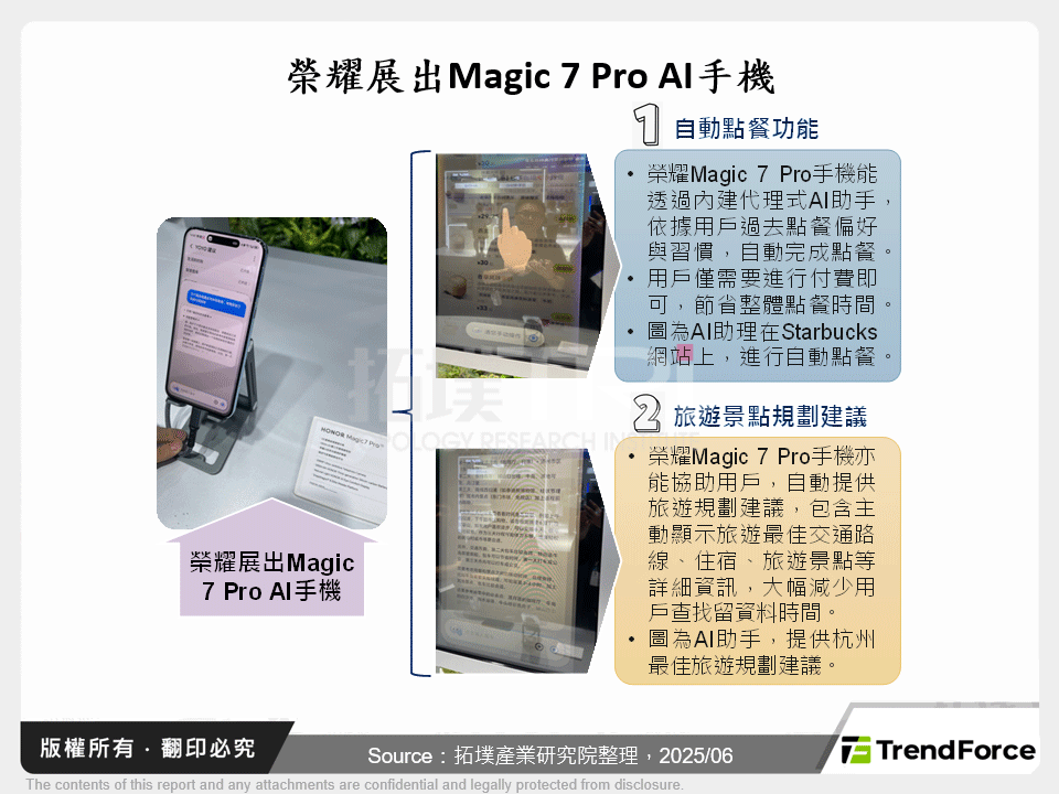 榮耀展出Magic 7 Pro AI手機