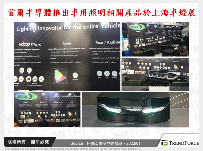 首爾半導體推出車用照明相關產品於上海車燈展
