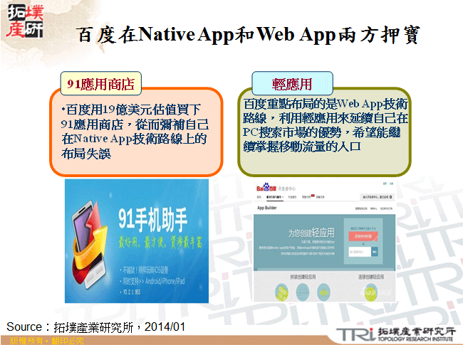 百度在Native App和Web App兩方押寶
