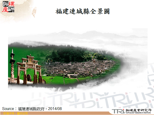 福建連城縣全景圖