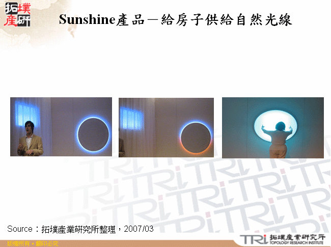 Sunshine產品－給房子供給自然光線